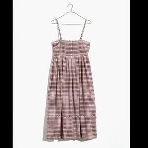 Scalloped Midi Dress in Rainbow Gingham (Like New)